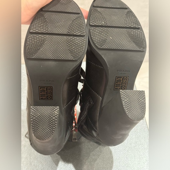 Brand New in Box: Prada Sport Nero Nappa Leather Combat Ankle Boots - Picture 5 of 5